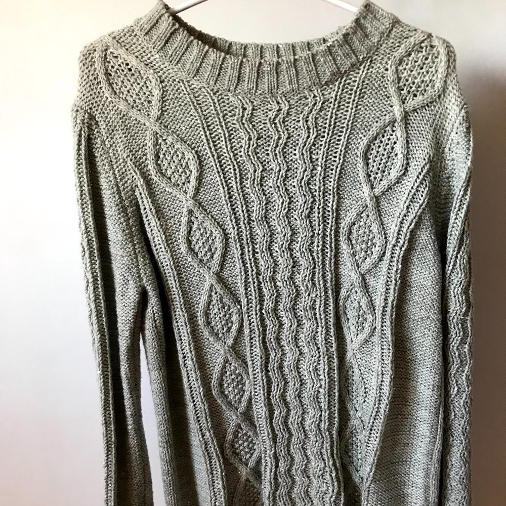 Joe Fresh Light Grey Long Sleeve Knit Wear With Sequins